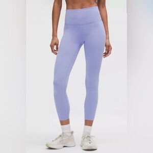 Lululemon Wunder Train High Rise Crop 3/4 leggings Dusty Lilac Size 0 NWOT
